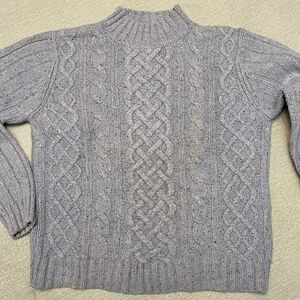 Blue Cable Knit Sweater
